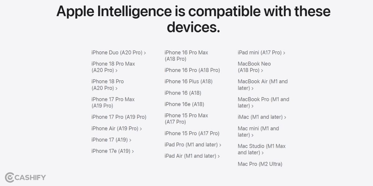 which iphones will get siri ai list