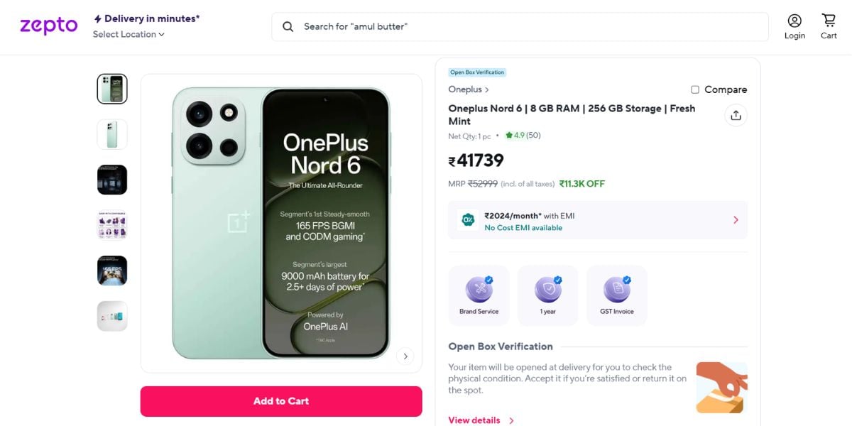 oneplus nord 6 price drop zepto