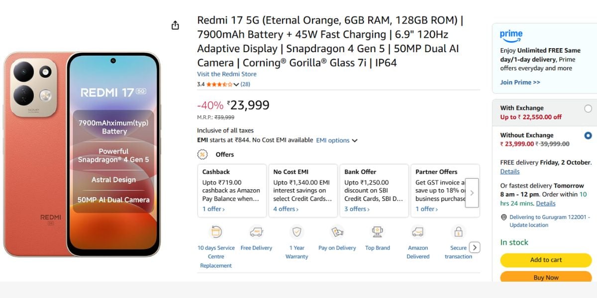 redmi 17 sale amazon