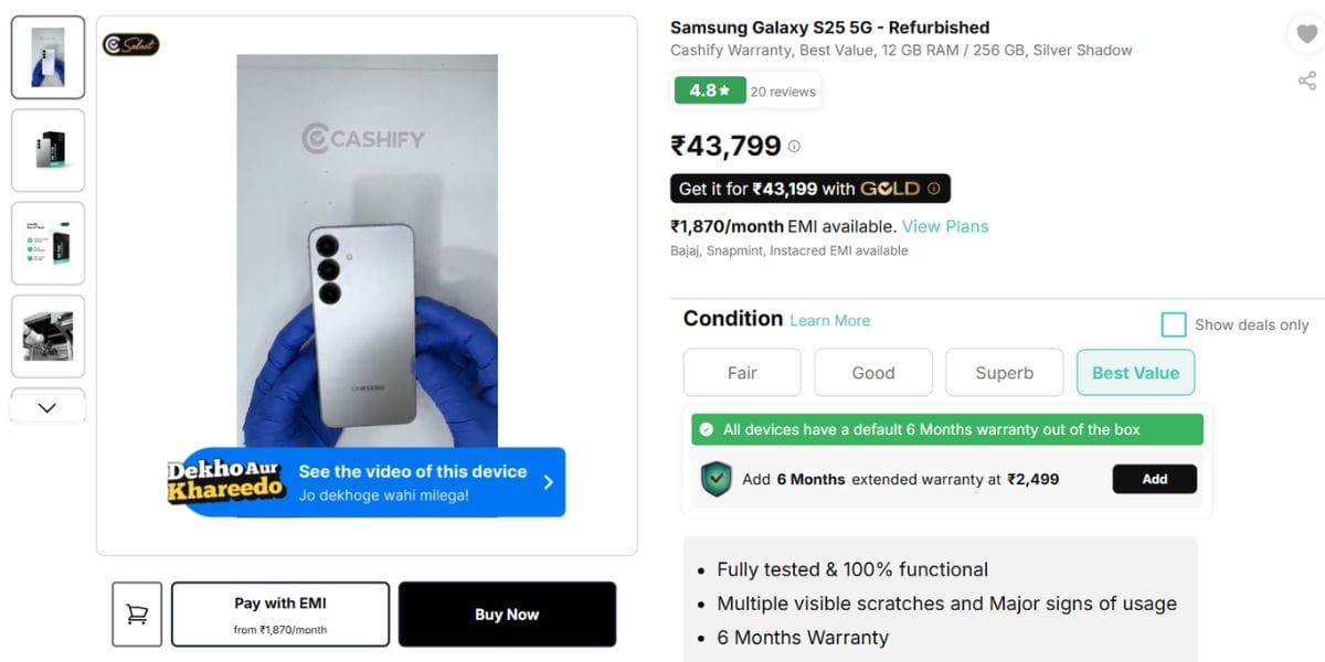 samsung galaxy s25 price cashify