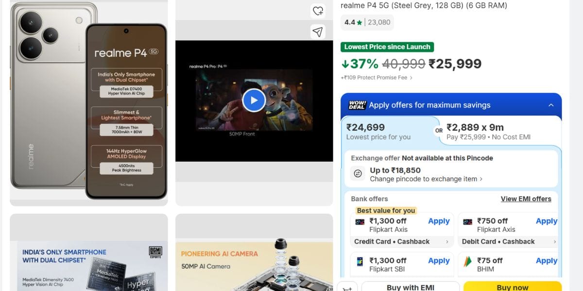 Realme P4 Price Drop: Get It Under Rs 25000 With This Deal! 