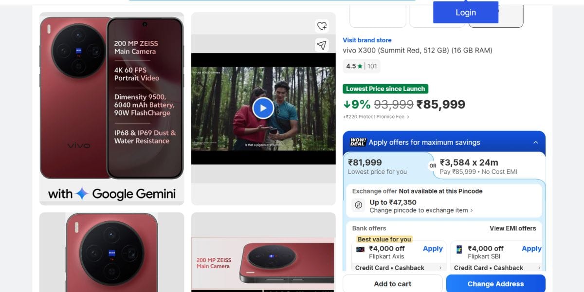 vivo x300 price drop