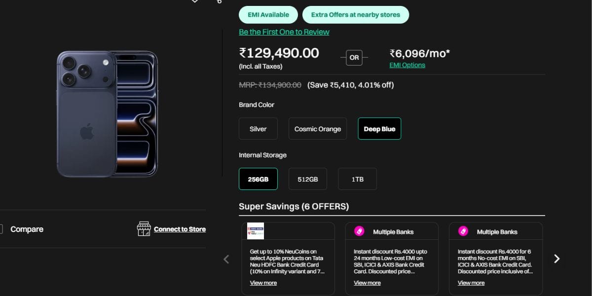 iPhone 17 Croma offer