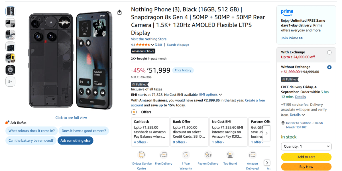 Nothing Phone 3 price drop details revealed