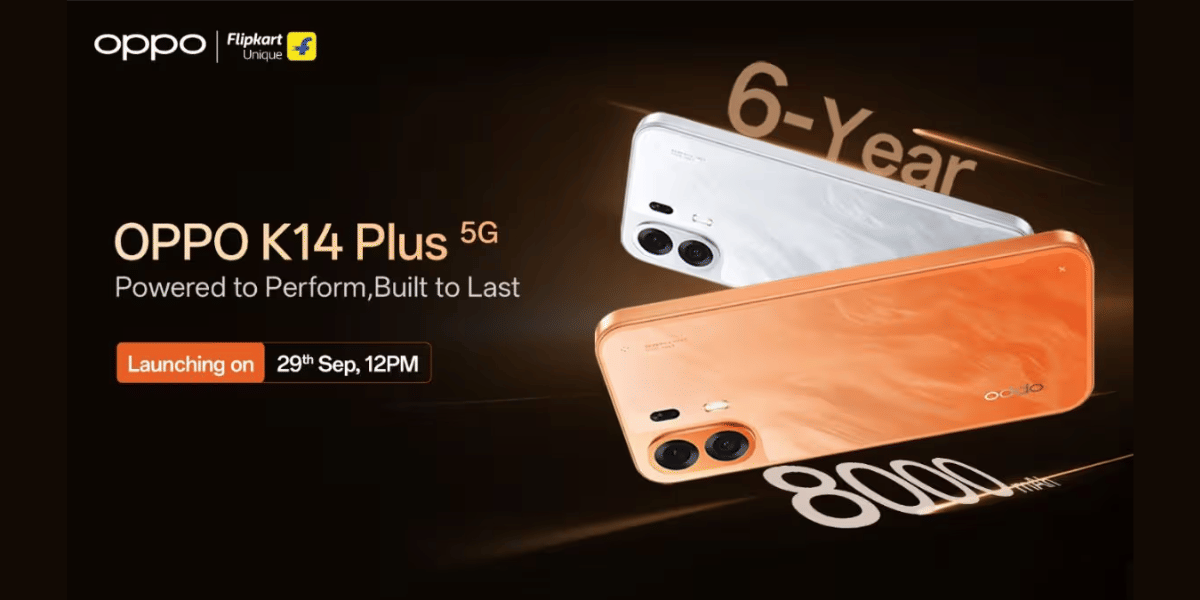 Oppo K14 Plus will launch in India on September 29, 2026