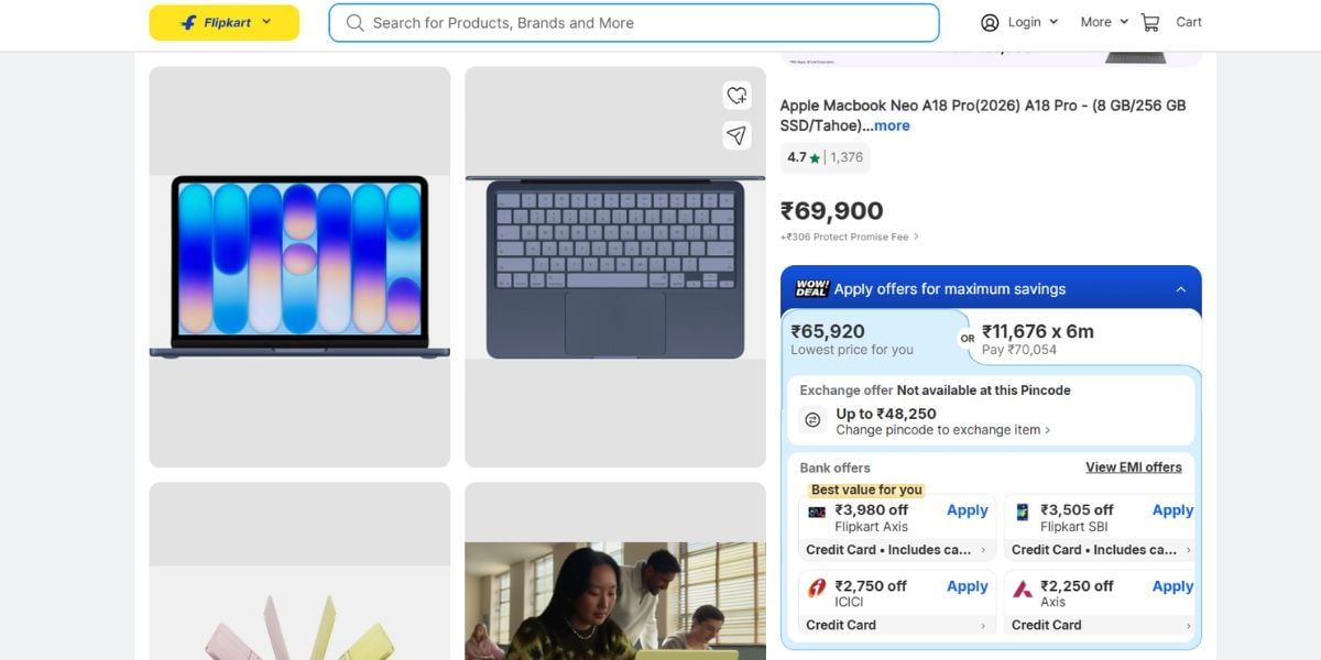 macbook neo price flipkart