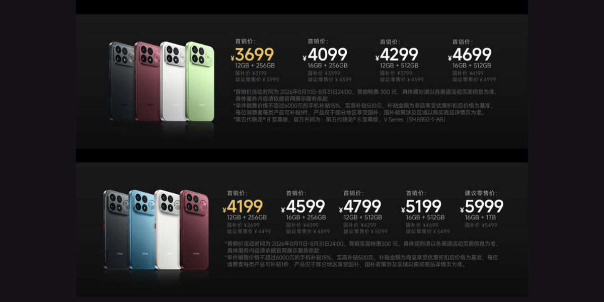 Redmi K100 Price