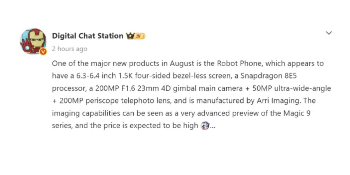 honor robot phone leaks