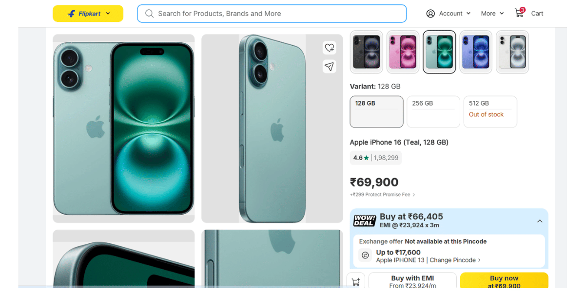 Grab the iPhone 16 at a lucrative discount on Flipkart