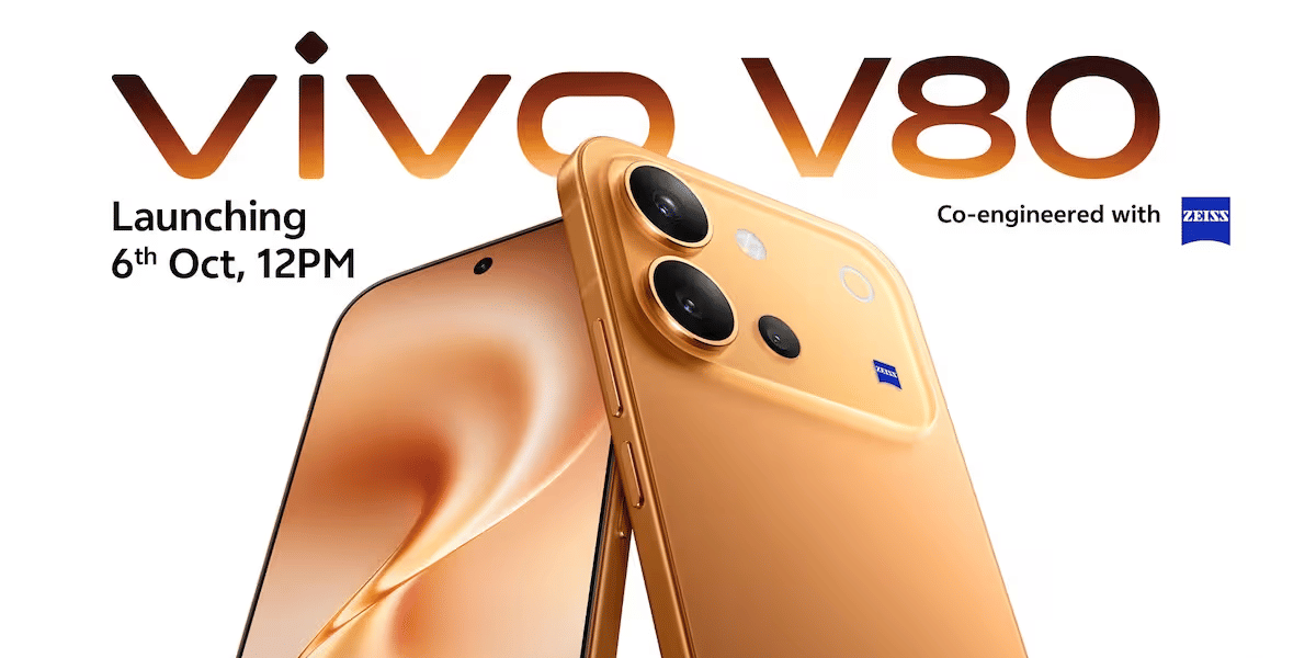 Vivo V80 will launch in India On October 6