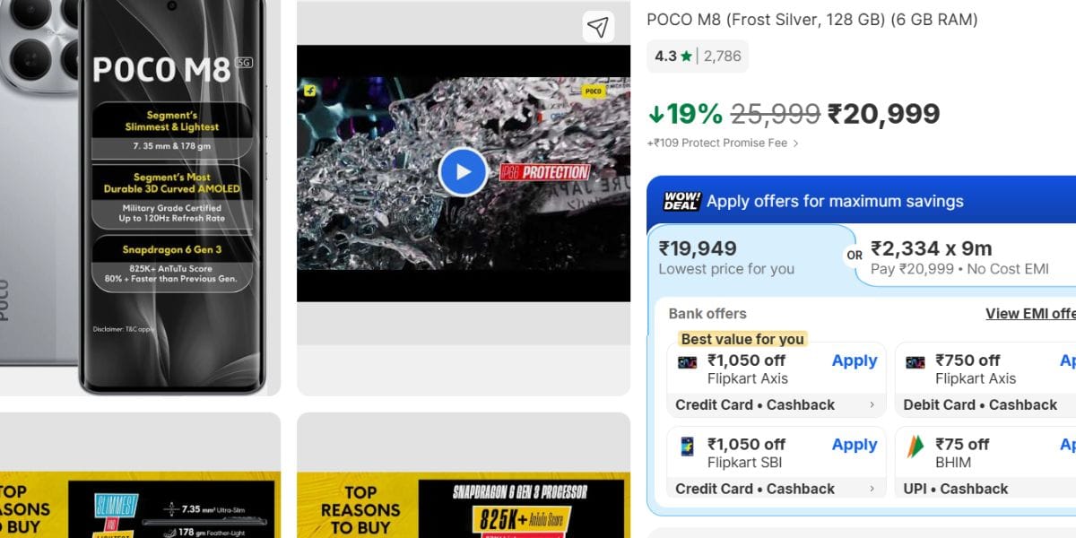 poco m8 under 20000 on flipkart