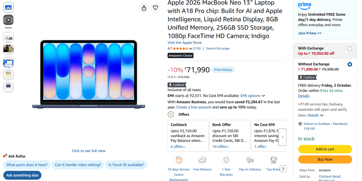 Grab the MacBook Neo at this attractive price drop
