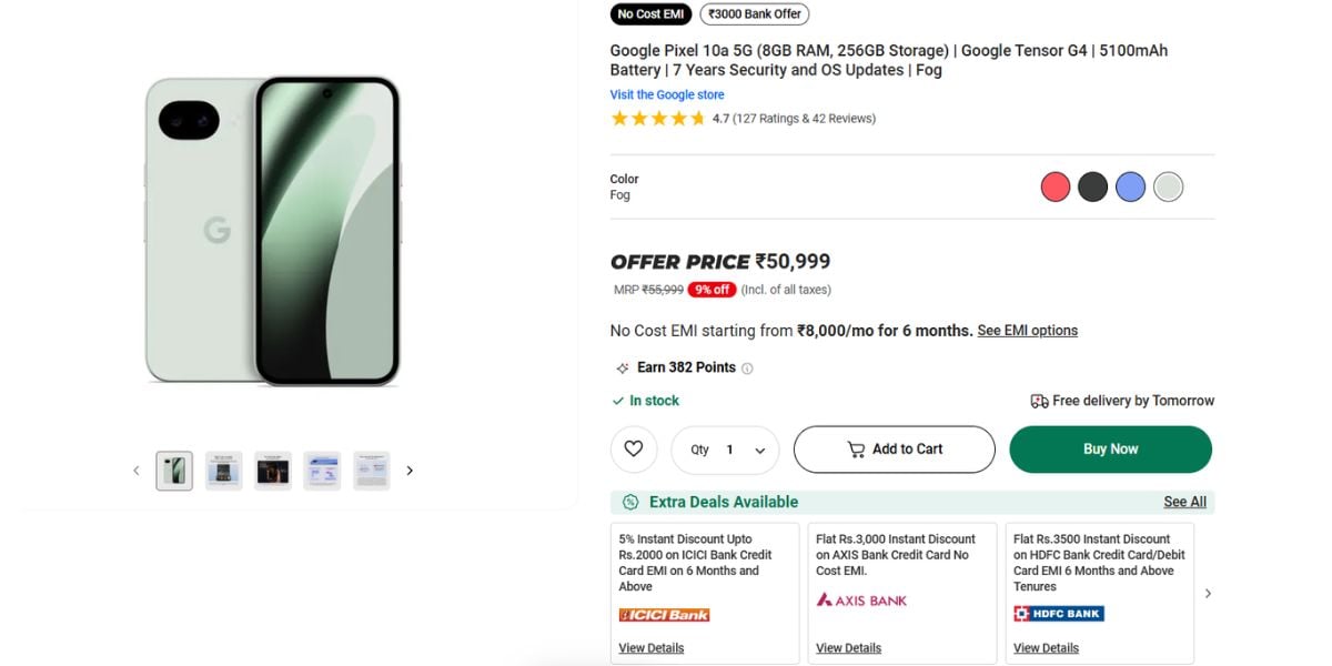 google pixel 10a vijay sales offer
