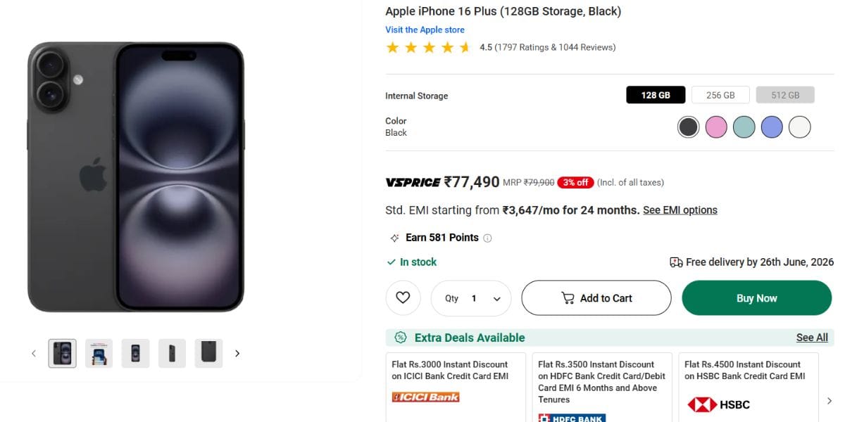iphone 16 plus offer vijay sales
