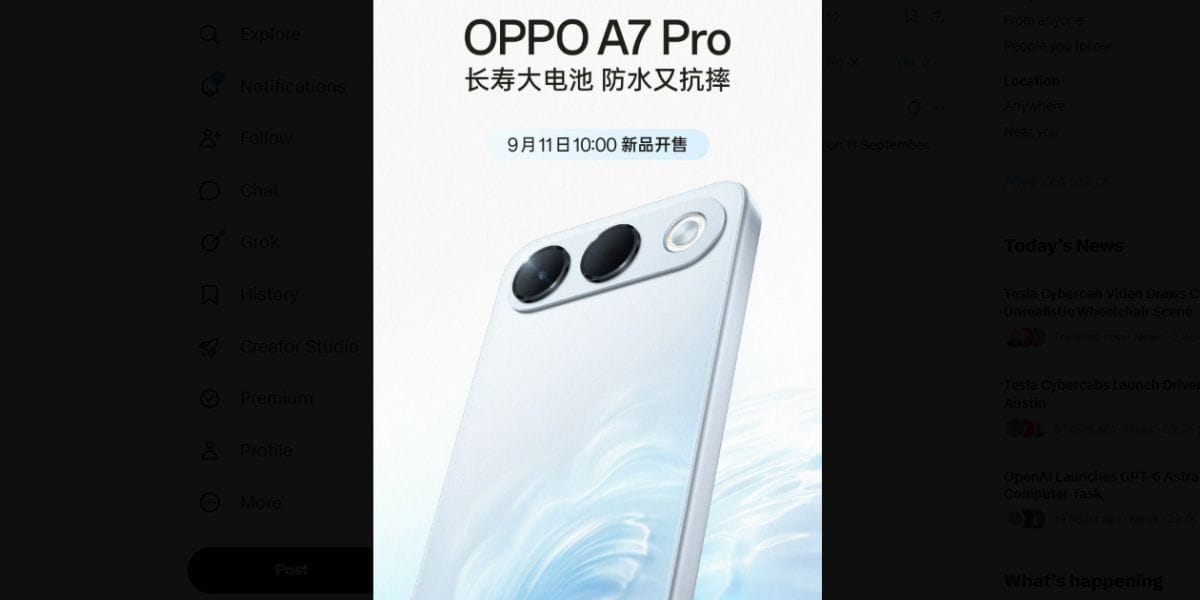 OPPO A7 Pro China Launch Date Set For September 11: Check The Top Specs!