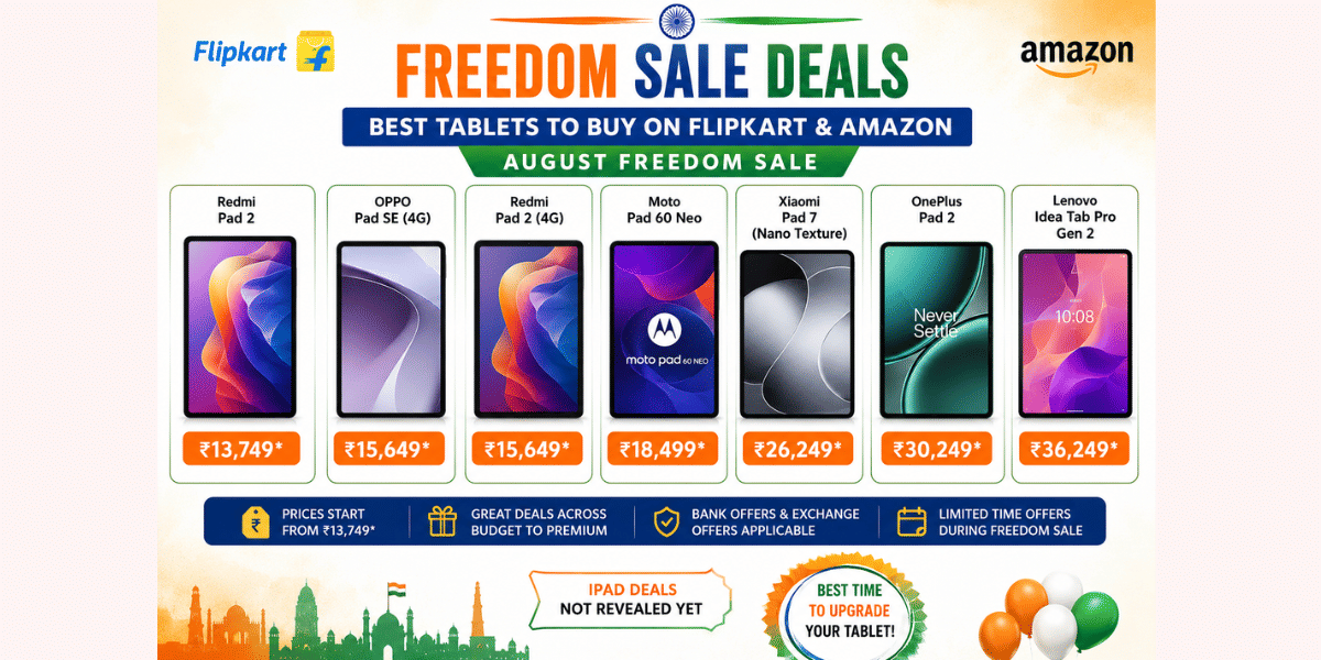 Grab the premium tablets during Amazon and Flipkart Freedom Sale
