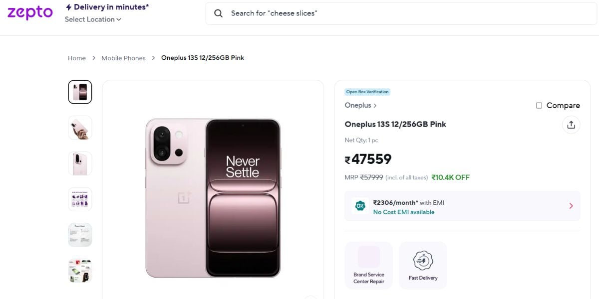 oneplus 13s price drop zepto
