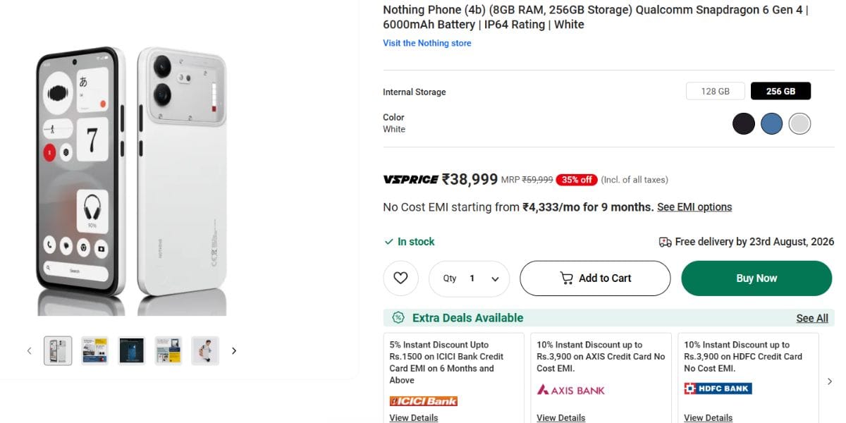 nothing phone 4b deal vijay sales
