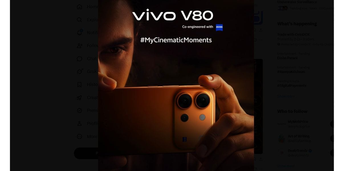 Vivo V80 Leaks Suggest It Might Be The First Phone To Launch With OriginOS 7