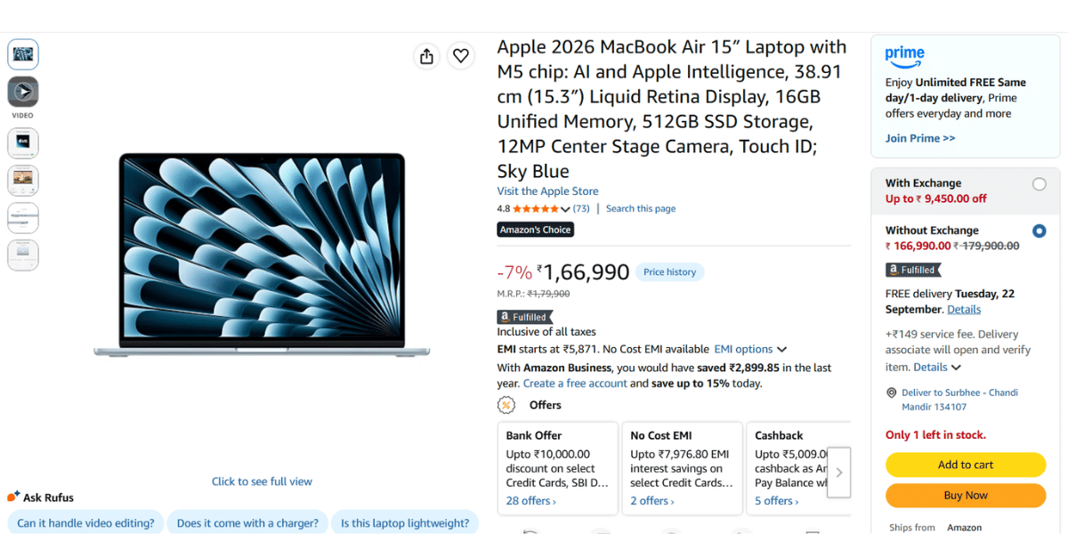 MacBook Air is now available under Rs 1.7 Lakh