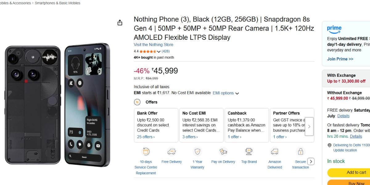 nothing phone 3 amazon