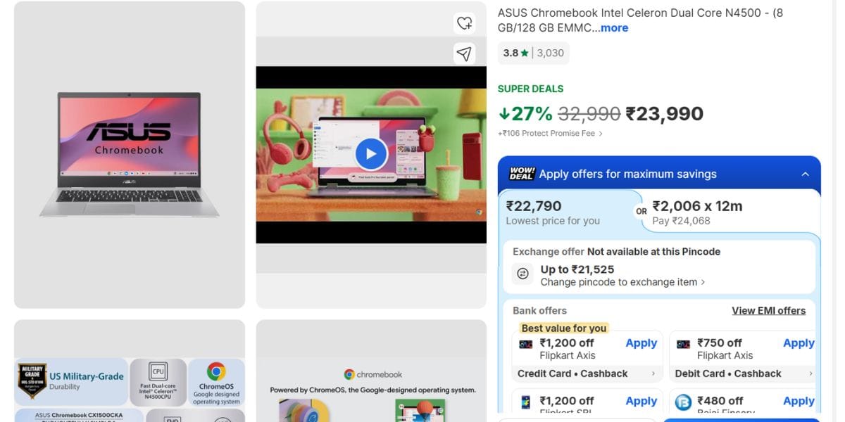 asus laptop under 23000 on flipkart