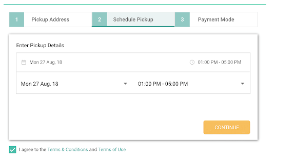 schedule your order pickup from cashify