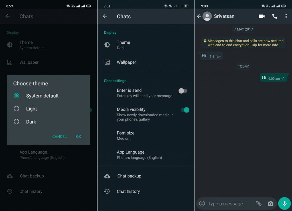 WhatsApp Dark Mode Finally Available In Beta Update