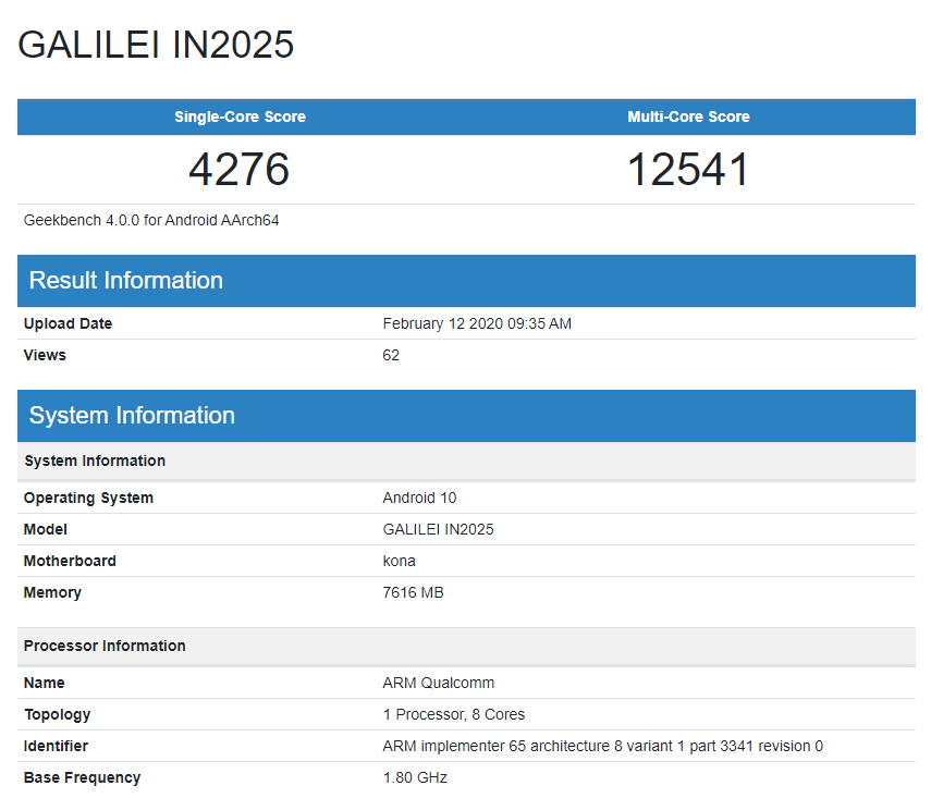 OnePlus 8 Finally Shows Up On Geekbench