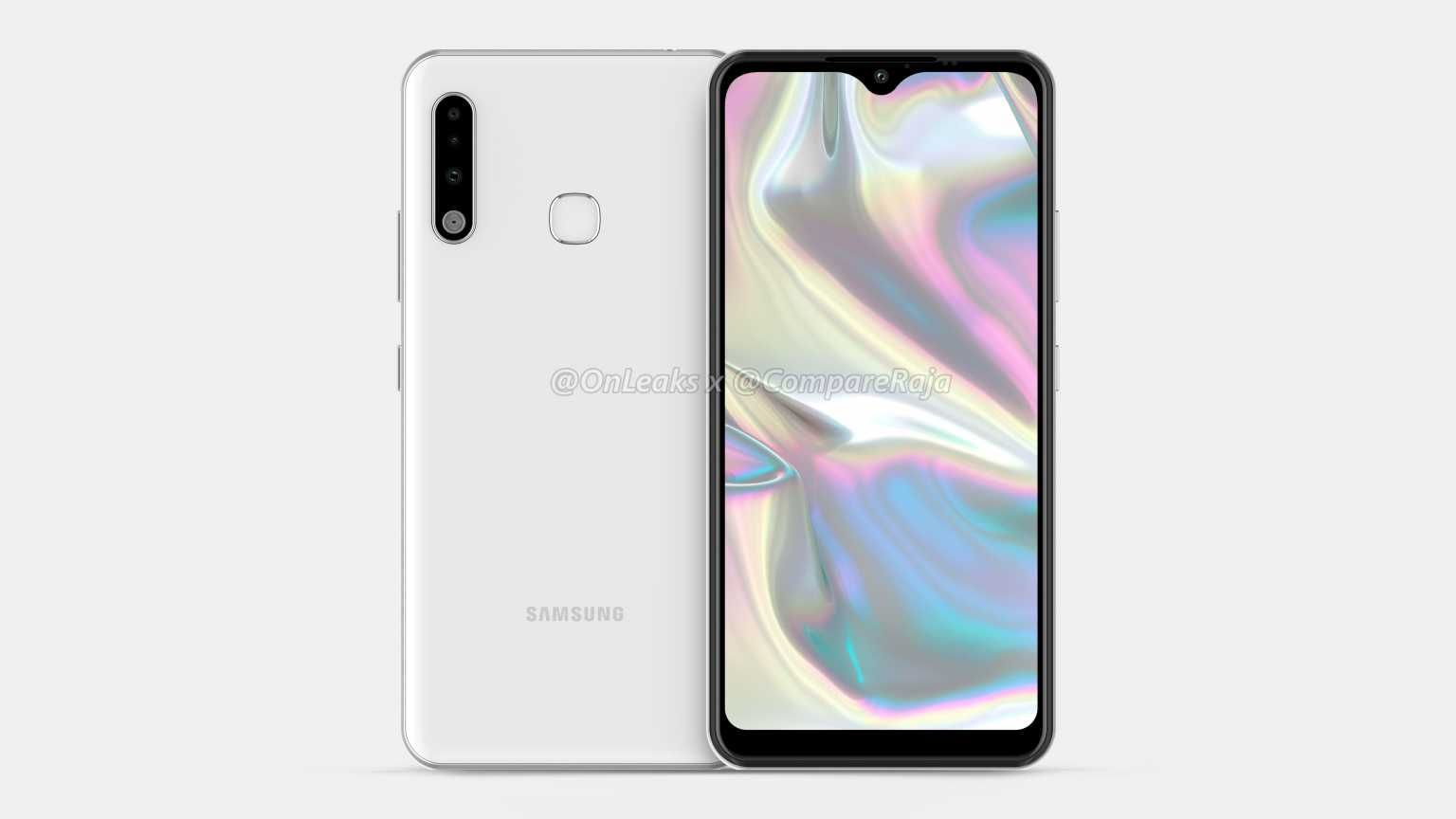 galaxy a70e leaked render front and back