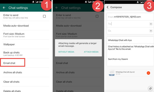 How To Transfer WhatsApp Data From Android To iOS email chat method