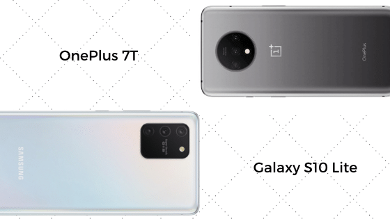 OnePlus 7T vs Samsung Galaxy S10 Lite Design