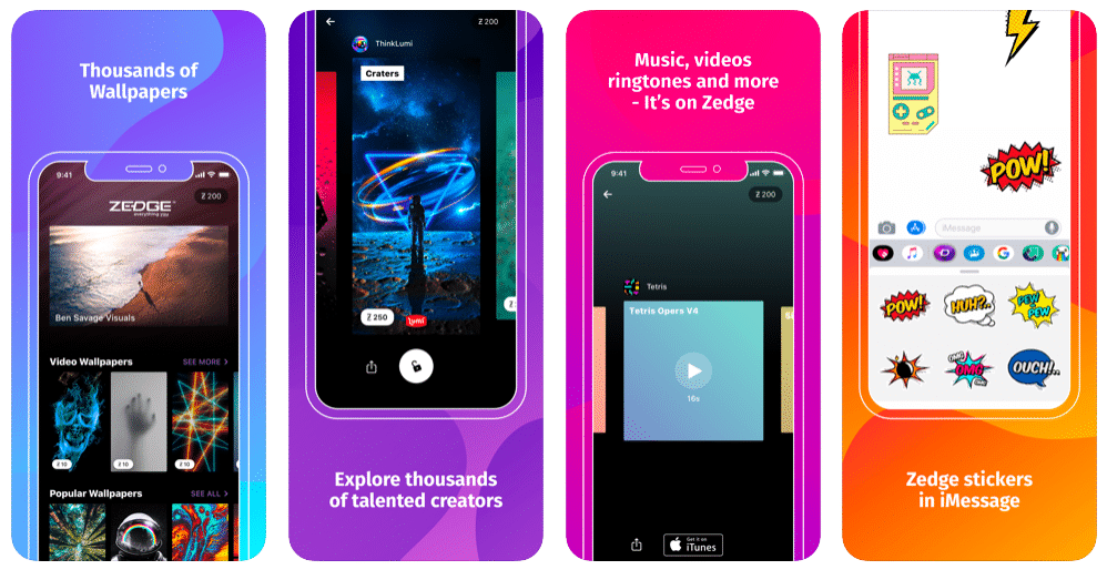 zedge top 5 wallpaper apps for iphone