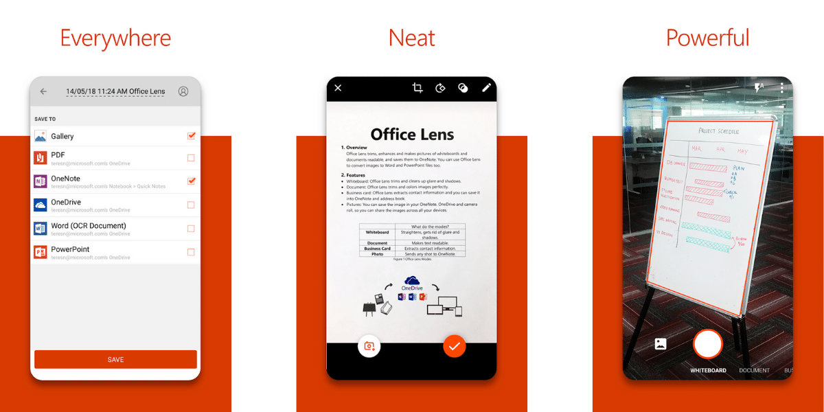 Microsoft Office Lens, best document scanning app