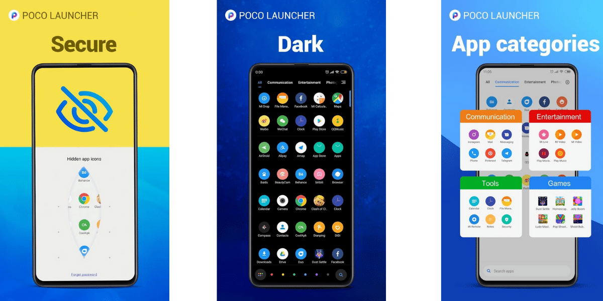 POCO Launcher app for hiding application