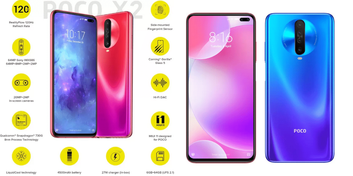 Smartphones with 6GB RAM: Xiaomi Poco X2