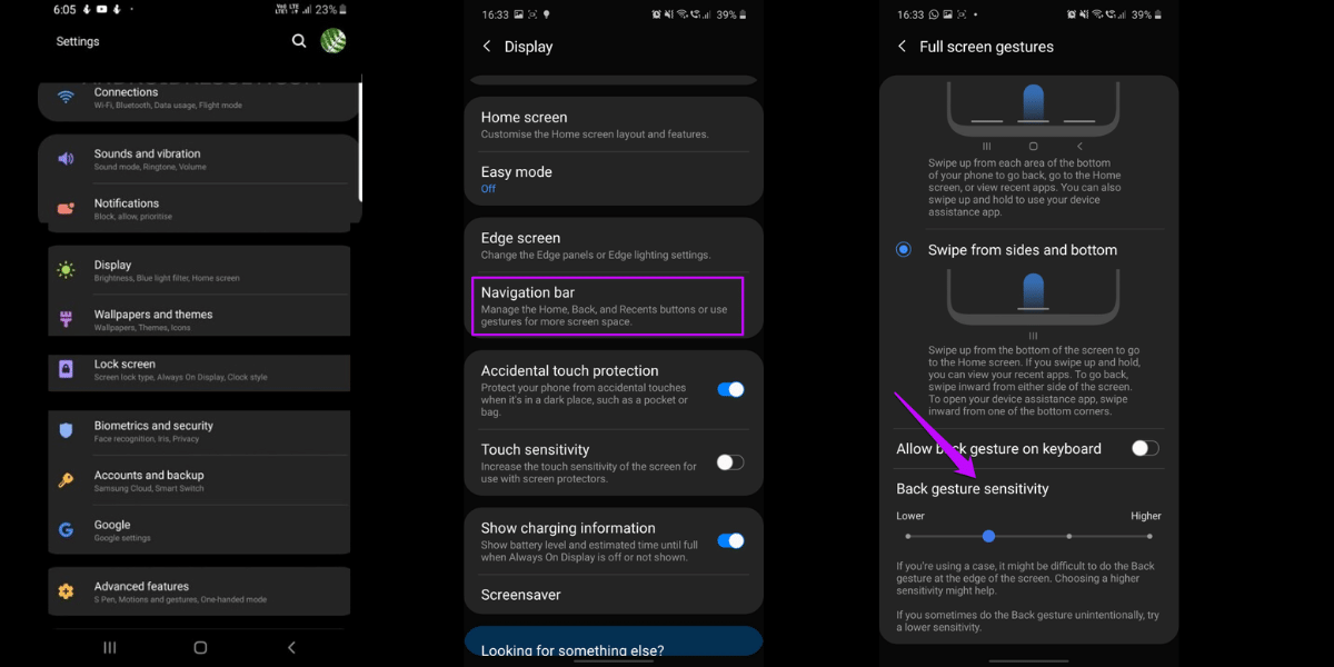 Samsung Galaxy S10 Lite Gestures