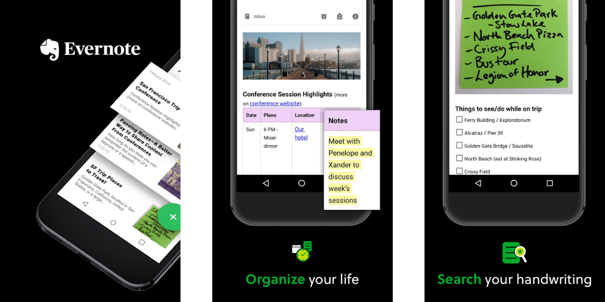 evernote note taking apps