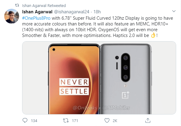 oneplus 8 pro leak news