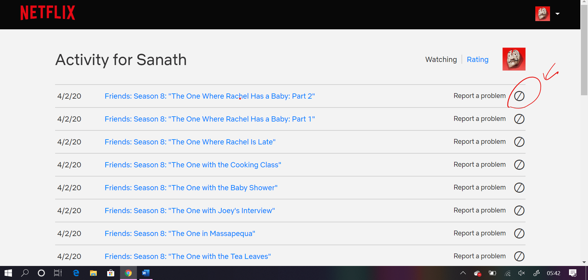 netflix delete view history