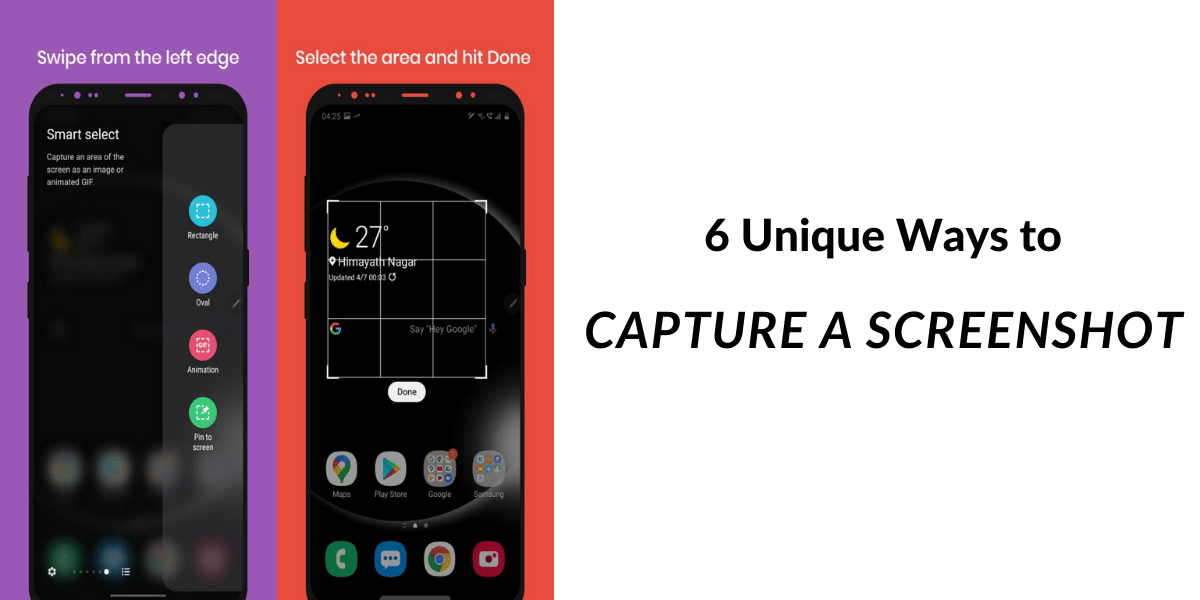 How to capture Screenshot on Samsung S9/S9+ using Smart Select