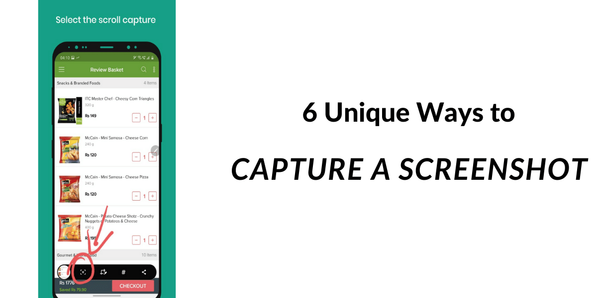 How to capture Screenshot on Samsung S9/S9+ using Smart Capture
