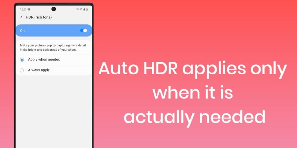 Auto HDR on Samsung One UI