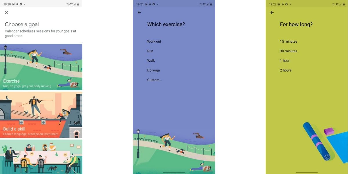 Create Goals on Google Calendar