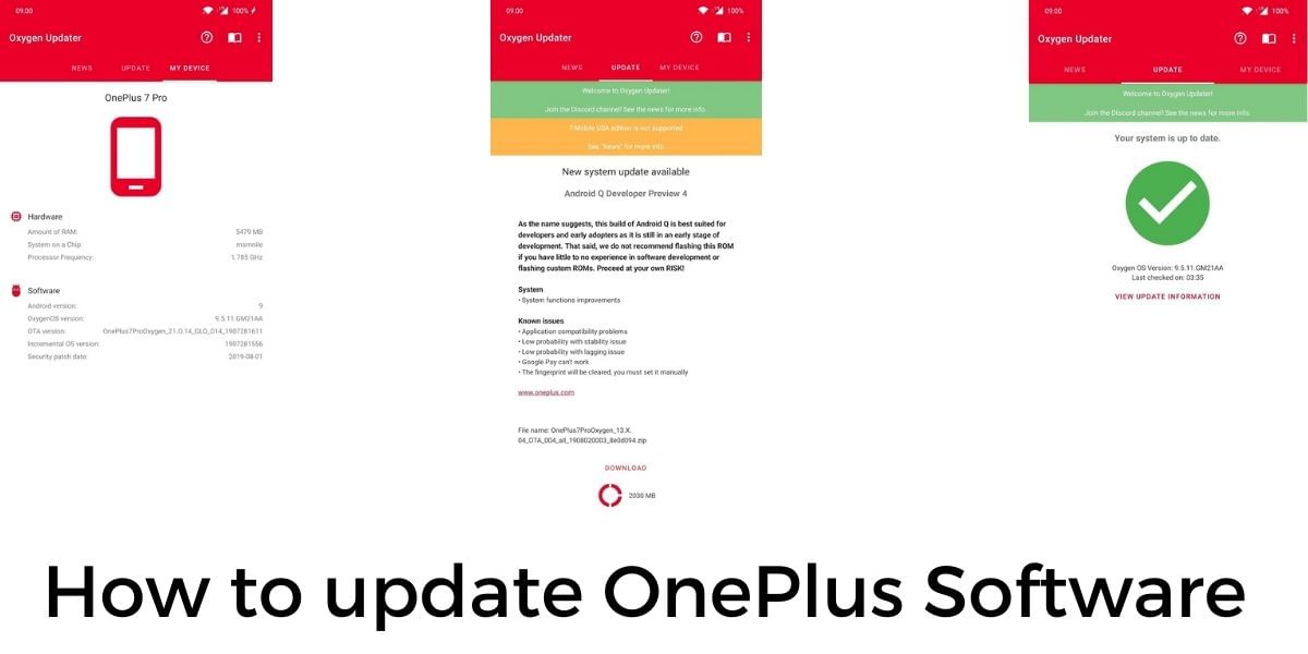 How to update OnePlus Smartphone to Latest Software using Oxygen Updater