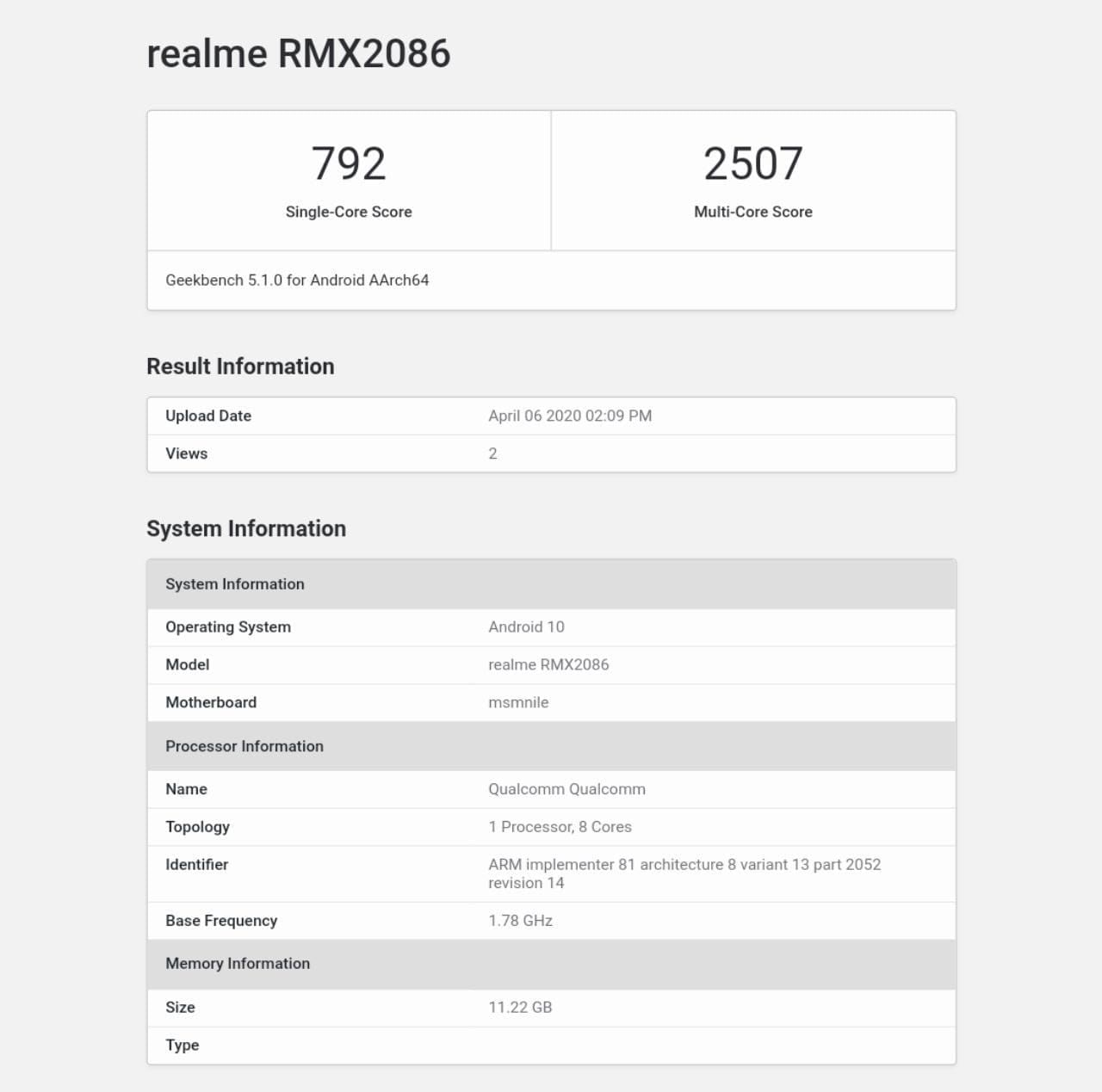 realme x3 geekbench