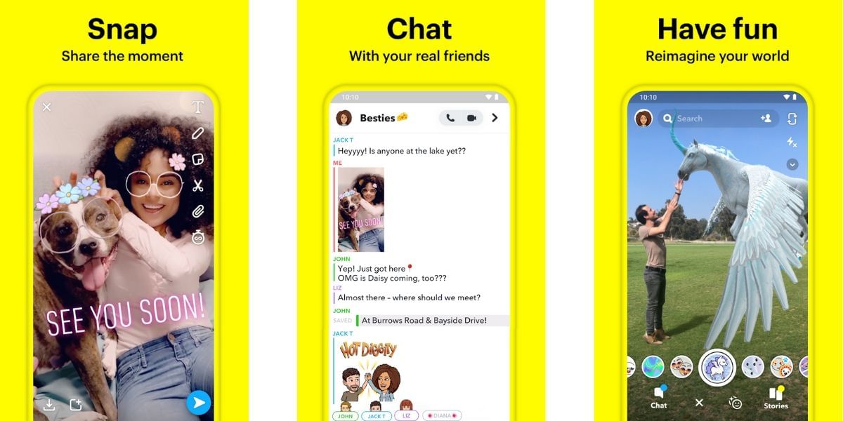 viewing snaps on snapchat