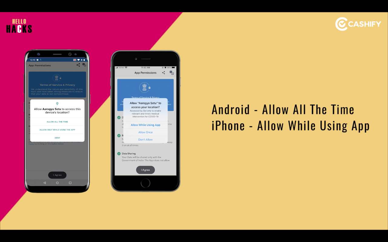 aarogya setu app android iphone permissions