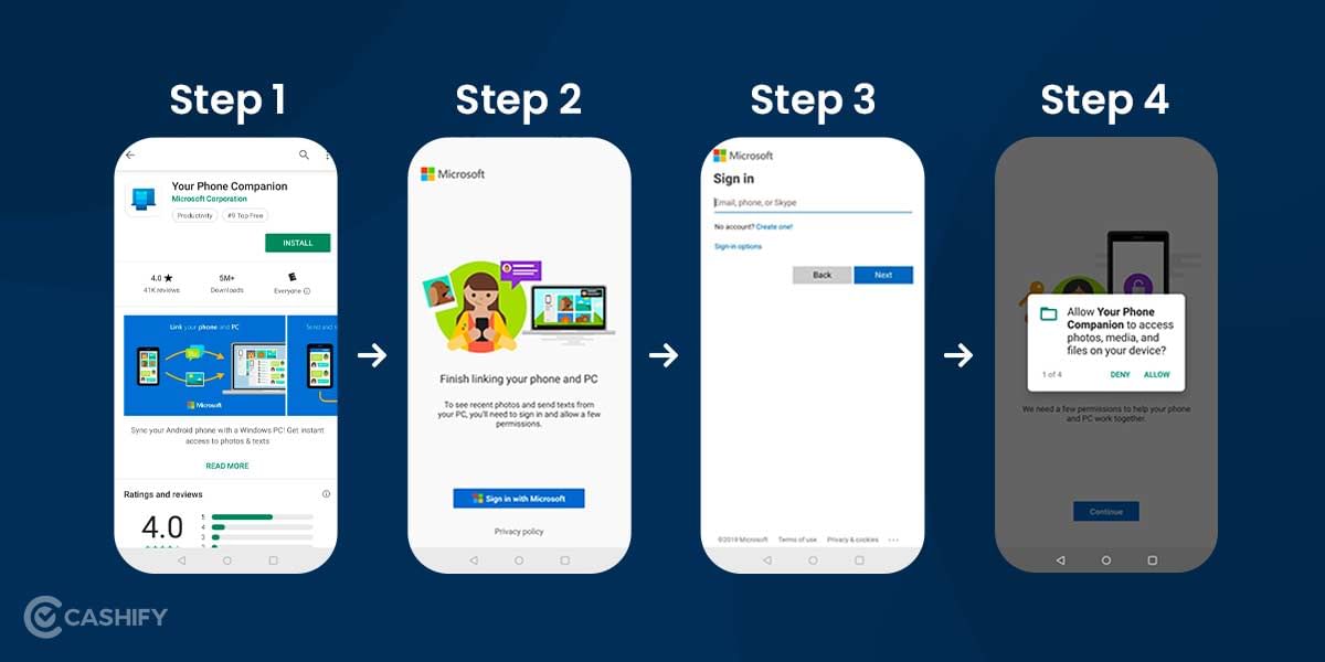 Steps To Connect Android Smartphone To Windows 10 PC