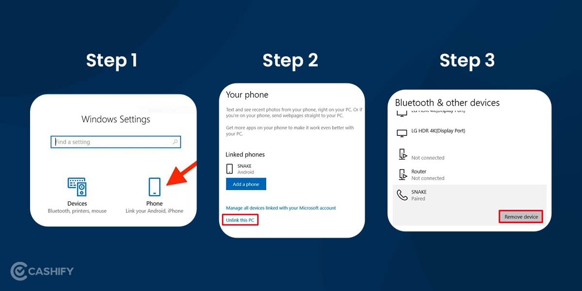 Steps to Unlink Your Android Device From Windows 10